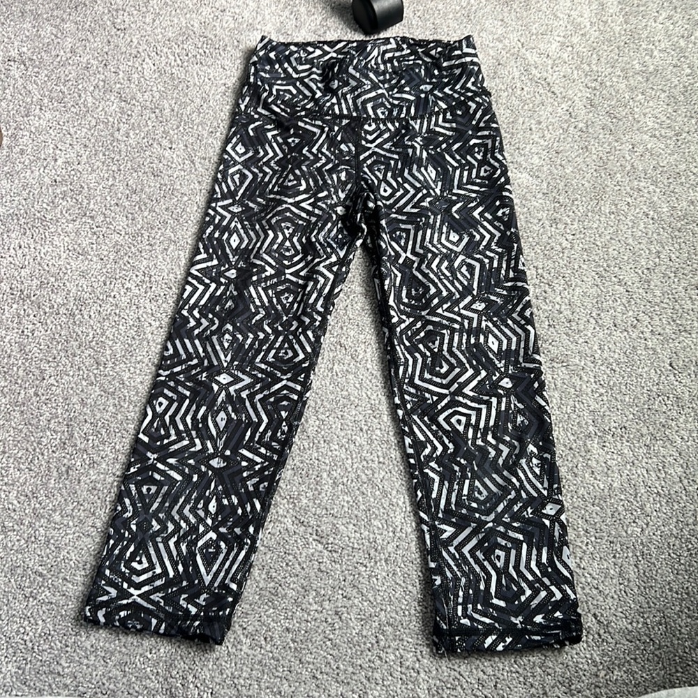 Black designed capris